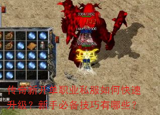 传奇新开单职业私服如何快速升级?新手必备技巧有哪些? 传奇新开单职业私服如何快速升级?新手必备技巧有哪些?