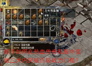 新手如何在热血传奇私服中变版三天内突破百级战力门槛? 新手如何在热血传奇私服中变版三天内突破百级战力门槛?