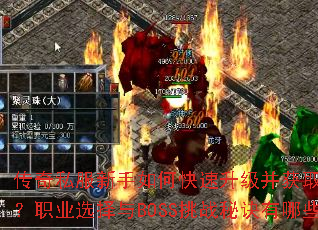 传奇私服新手如何快速升级并获取顶级装备?职业选择与BOSS挑战秘诀有哪些? 传奇私服新手如何快速升级并获取顶级装备?职业选择与BOSS挑战秘诀有哪些?